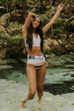 Gray Houndstooth Bikini Set