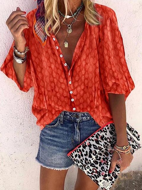 Solid Color Button Up Shirt