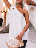 One-shoulder Straps Loose Top