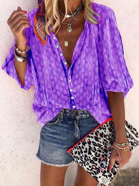 Solid Color Button Up Shirt