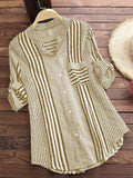 Striped Shirt Long Sleeve Oversized Shirt
